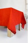 Red natural linen tablecloth Rectangle Square