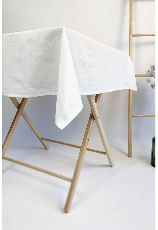 White Linen Tablecloth - Various Sizes 