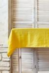 Yellow linen tablecloth
