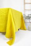 Yellow linen tablecloth
