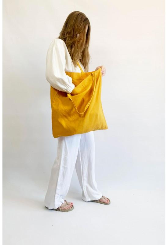 Linen Tote Bag Large Shopping bag