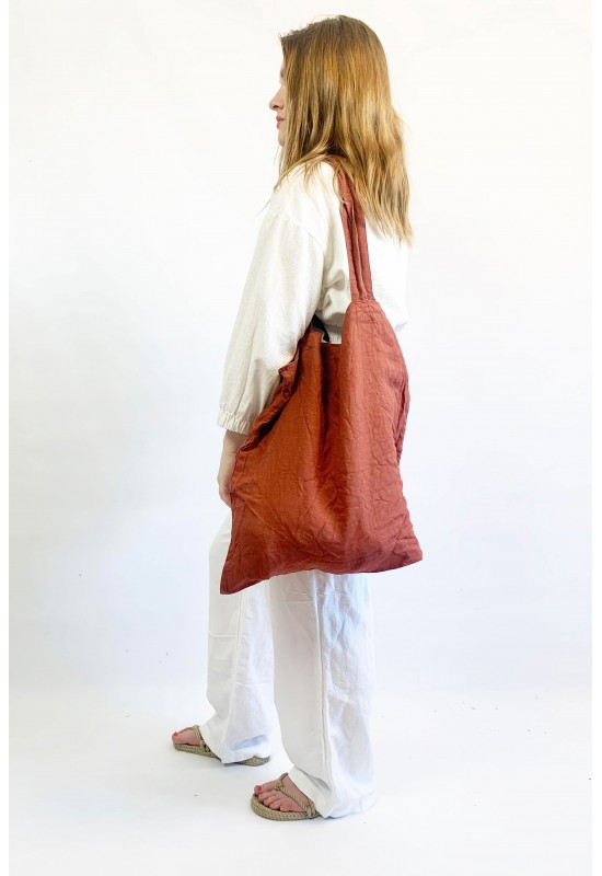 Linen Tote Bag Large Shopping bag