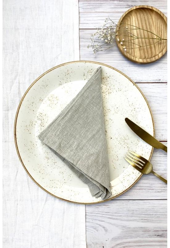 Natural light gray cloth napkins Dinner Wedding