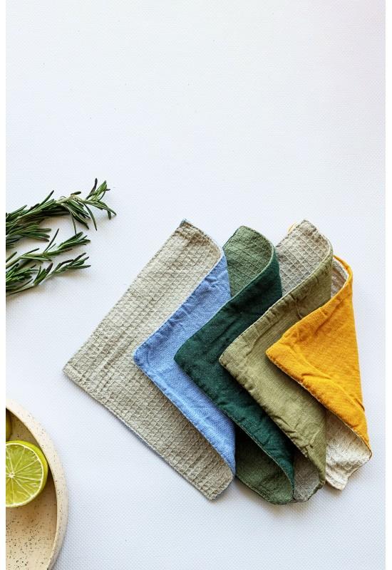 Washcloth wipes set in various colors