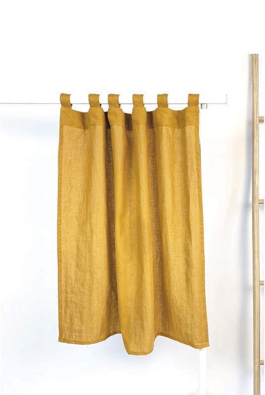 Linen cafe curtains