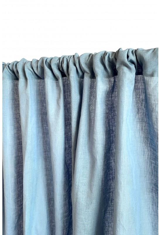 Linen cafe curtains Short panels Rod Tab tabs Ties