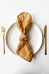 Linen Cloth Napkins with Ruffles