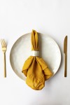 Linen Cloth Napkins with Ruffles