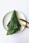 Linen Cloth Napkins with Ruffles