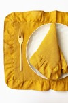 Linen Cloth Napkins with Ruffles