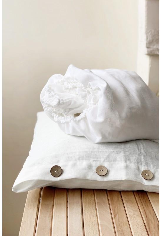 Linen pillowcase Natural Pillow covers Queen King 