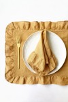 Ruffled Linen Cloth Table Placemats