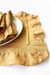 Ruffled Linen Cloth Table Placemats