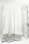 Color Block Linen Curtain Panels