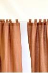 Color Block Linen Curtain Panels