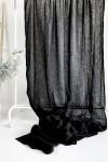 Hidden tabs linen curtains Long Wide Semi sheer 
