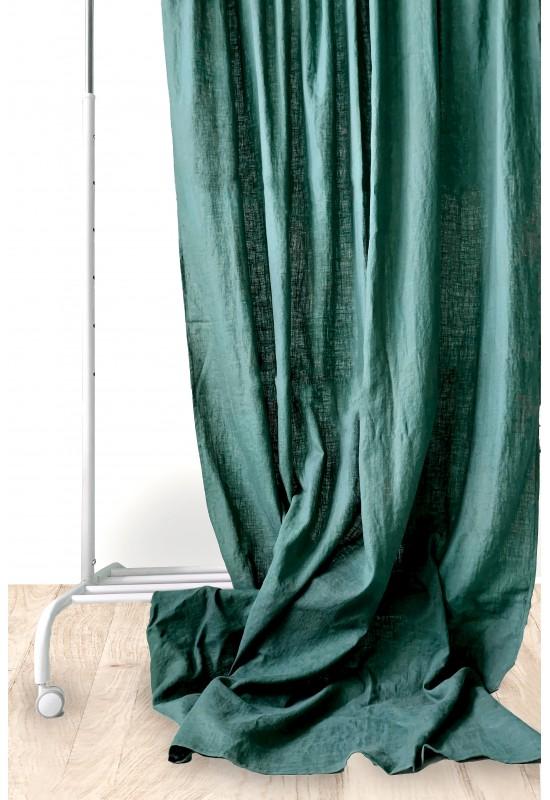 Hidden tabs linen curtains Long Wide Semi sheer 