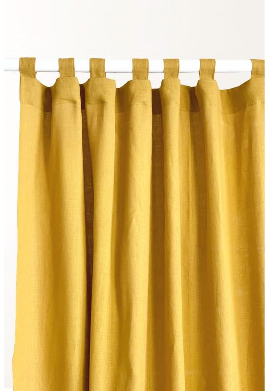 Tab top linen curtain panels All colors and sizes
