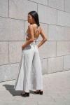Linen wide leg pants Palazzo pants with pockets women loose trousers High Waist Relaxed fit Linen clothing