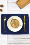 Dark Blue Linen Table Placemats 