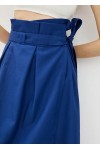 Linen wrap skirt Women midi A-line skirt belt 
