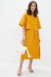 Linen wrap skirt Women midi A-line skirt belt 
