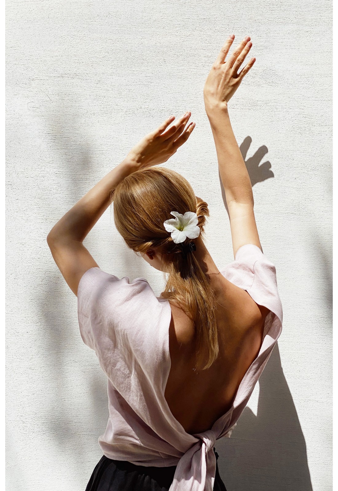 Stylish Linen Wrap Top for Women | Reversible Crop Top Open Back