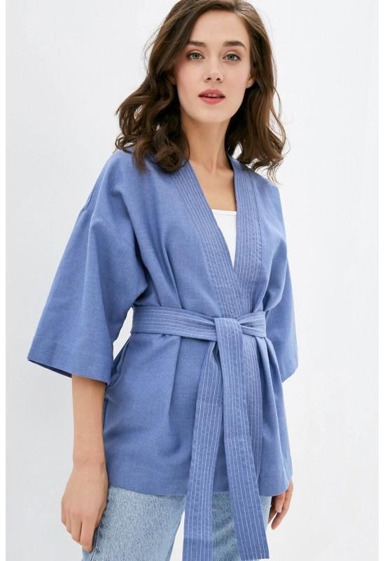 Linen kimono Wrap jacket for women