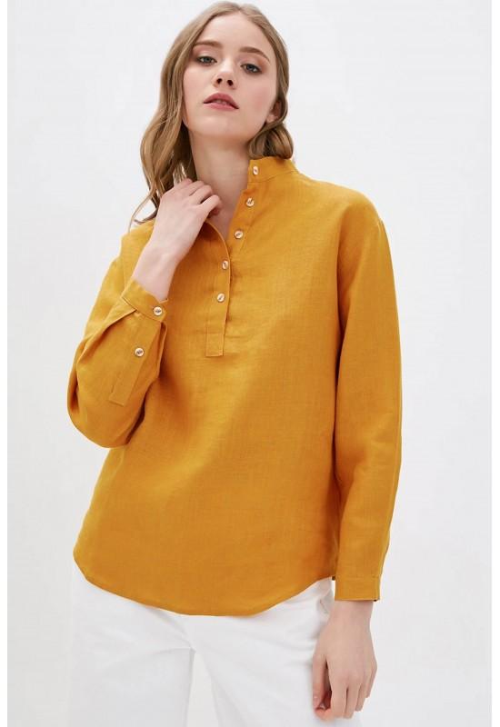Linen shirt for women Loose linen blouse with buttons