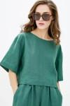 Linen top for women Loose crop top with sleeves