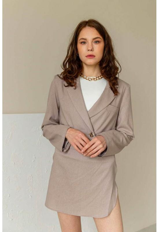 Linen cropped jacket for women
