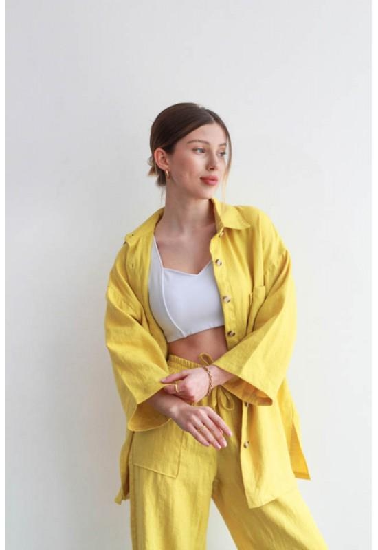 Linen kimono shirt for women 