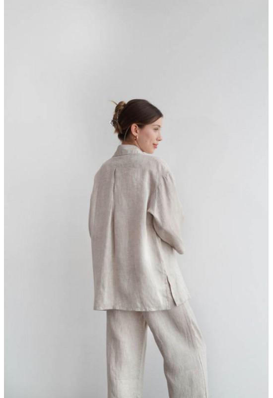Linen kimono shirt for women 