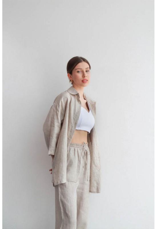 Linen kimono shirt for women 