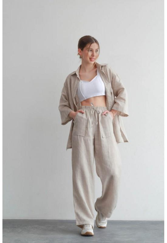 Linen kimono shirt for women 