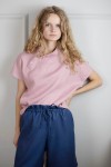 Linen loose top with buttons Women blouse