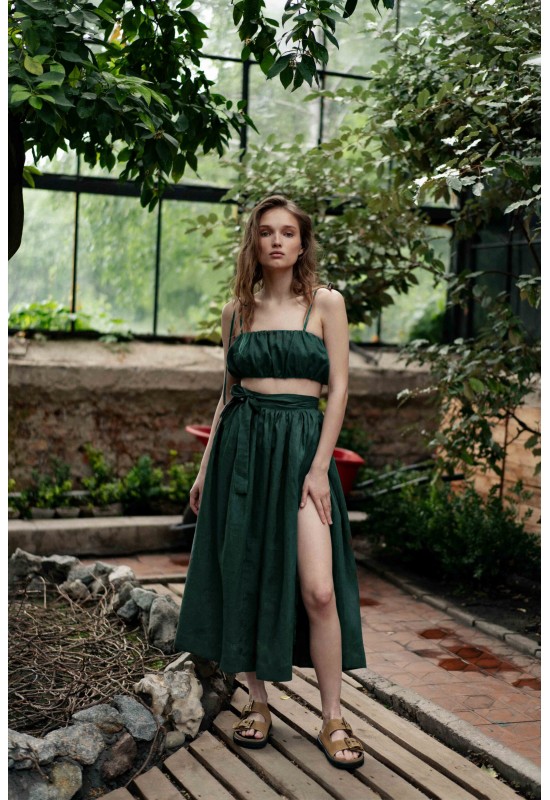 Linen Crop Top for Summer