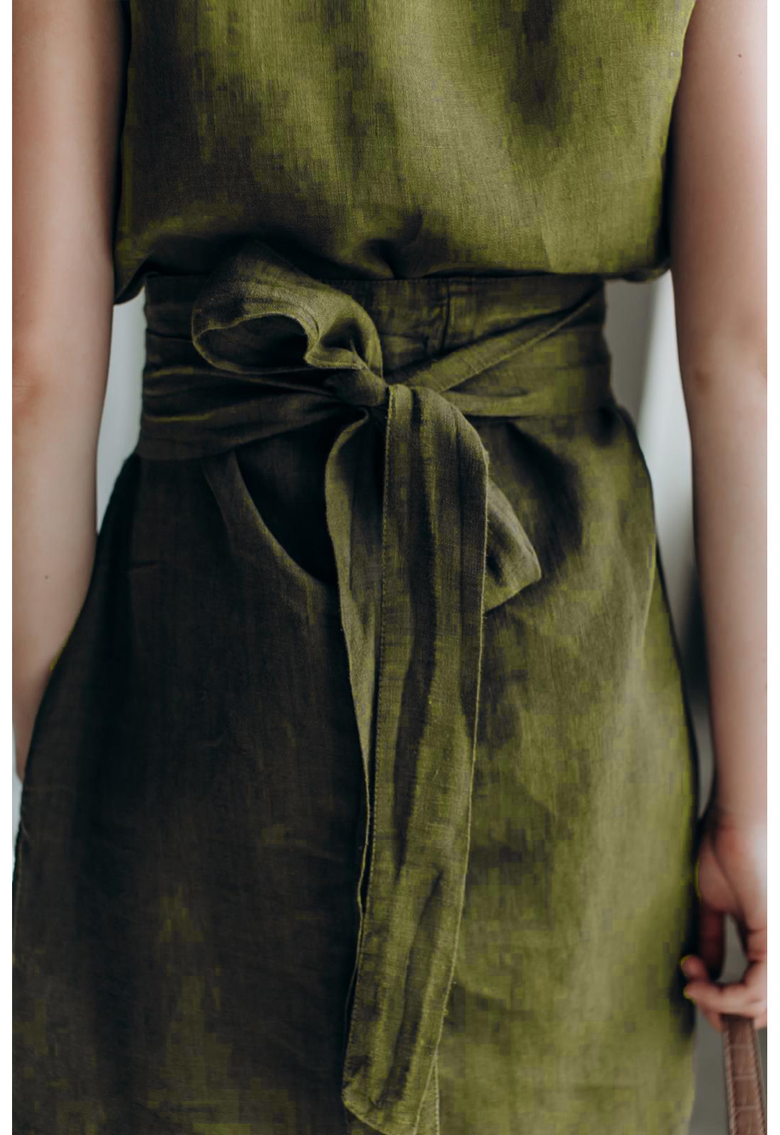 Zara linen dress with belt top
