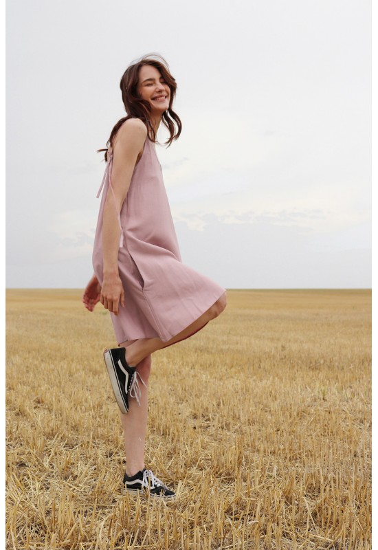 Linen dress Nastya in various colors