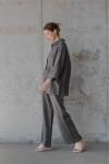 Linen trousers Elastic high waist pants