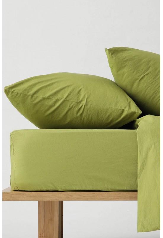 Cotton bedding set in Olive green