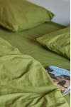 Cotton bedding set in Olive green