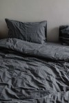 Dark gray cotton bedding set