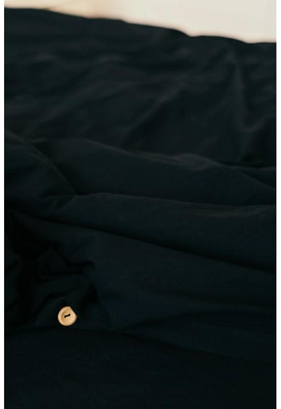 Cotton bedding set 4 pcs in Black