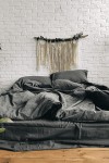 Dark gray cotton bedding set