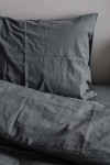 Dark gray cotton bedding set