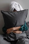 Dark gray cotton bedding set