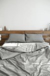 Gray cotton bedding set