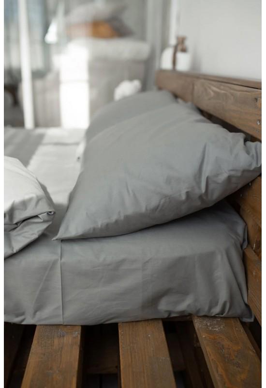 Gray cotton bedding set