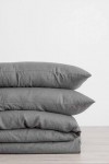 Gray cotton bedding set